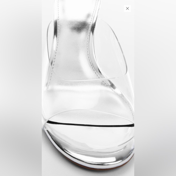 MANGO TRANSPARENT VINYL WEDGE SANDALS - Picture 4 of 8